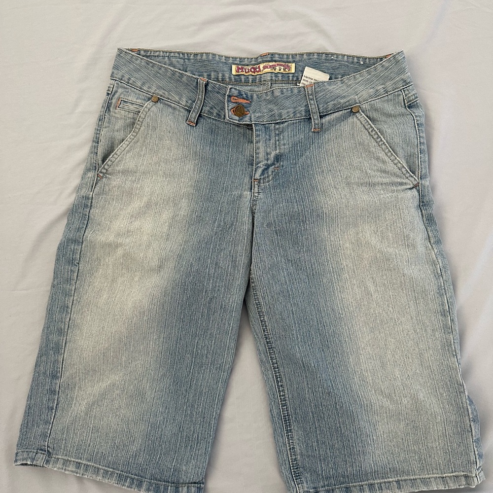 #0032#Mudd Jeans light wash blue capri/crop denim size 7 low rise